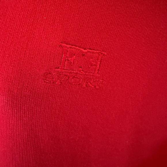 Escada Vibrant Luxury Red Pullover Hoodie XL New no Tags - Picture 5 of 12